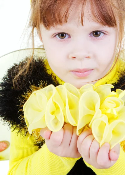 Girl in bee dress — Stock Photo, Image