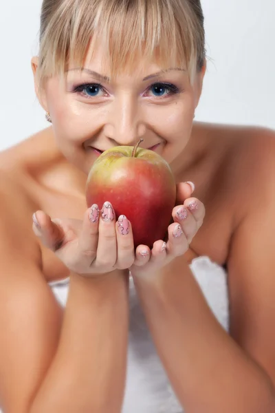 Brud med eple – stockfoto