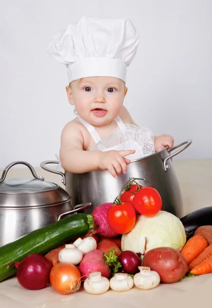 宝宝厨师 — 图库照片