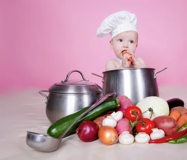 Bayi memasak — Stok Foto