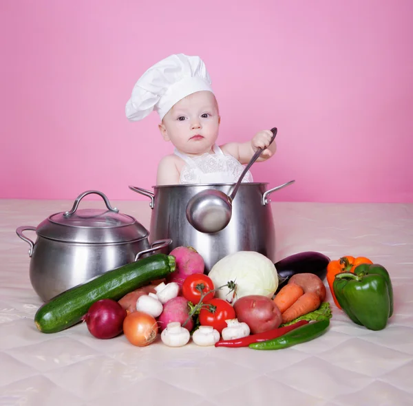 宝宝厨师 — 图库照片