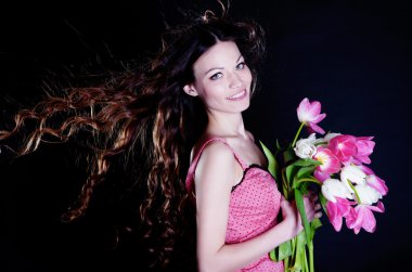 Lale çiçek kız