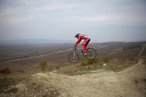 Downhill rider — Stockfoto
