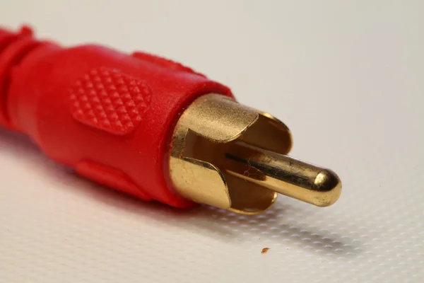 RCA Connectors Cables Gold Plated — Stock Photo, Image