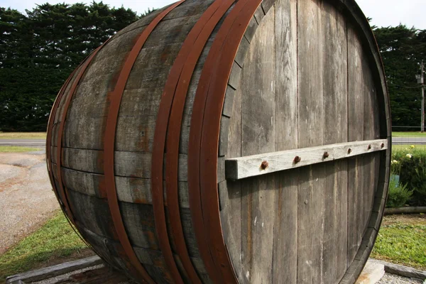 Barrel of Wine in a Winery — Stock Photo, Image