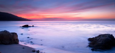 Sunrise at Leo Carrillo State Beach clipart