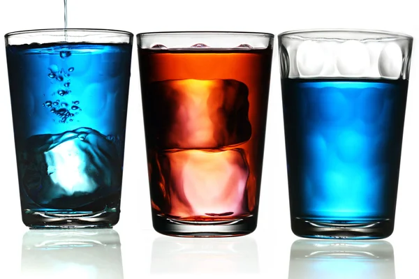 Три коктейльных бокала — стоковое фото
