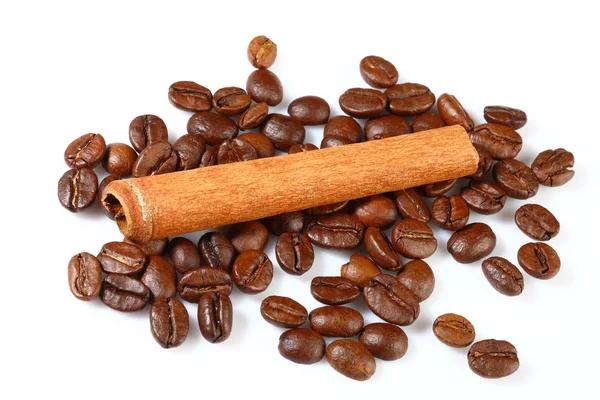 Granos de café con canela — Foto de Stock