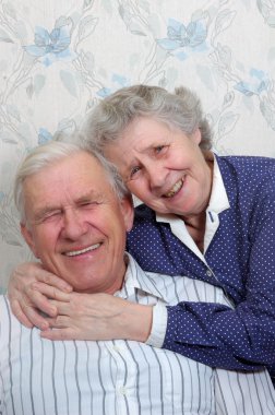 Happy old couple clipart