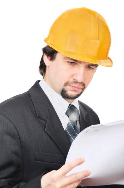 Serious engineer clipart