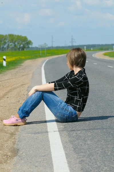 Solitude girl — Stock Photo, Image