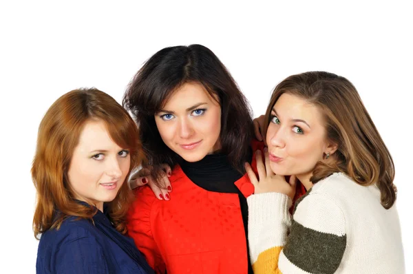Tre färska vackra flickor med vackra ögon — Stockfoto