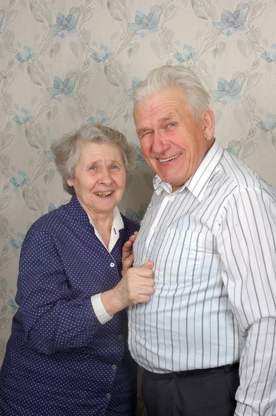Happy old couple laugh — Stock Photo, Image