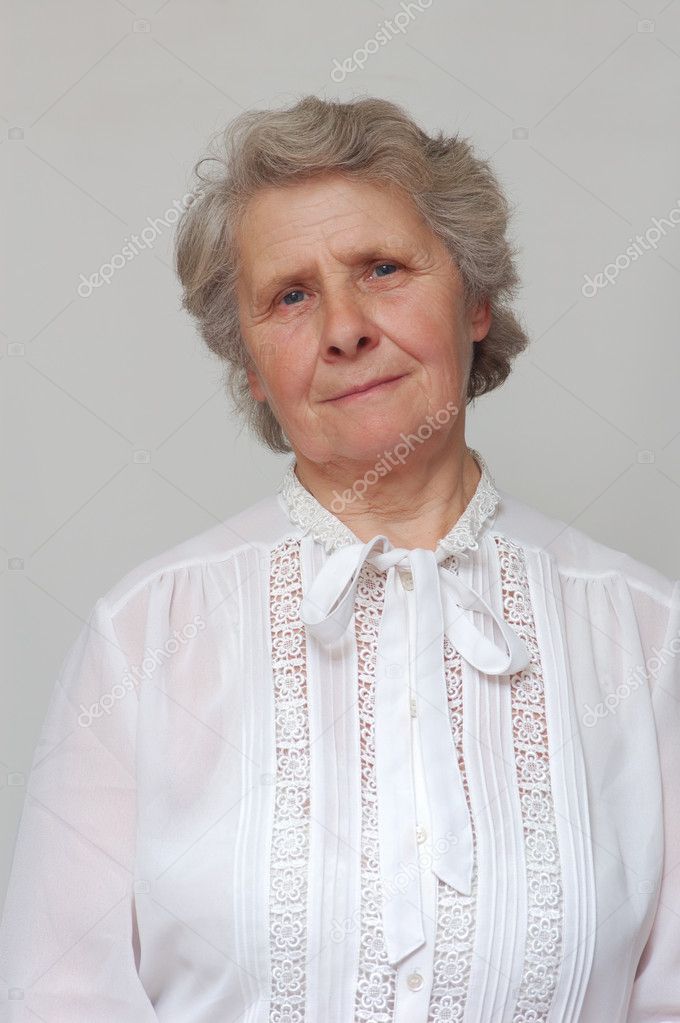 Seventy year old woman smiling