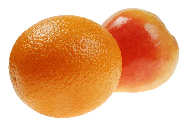 Colorful pear and orange — Stock Photo, Image