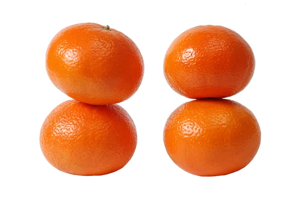 Four tangerine — Stock Photo, Image