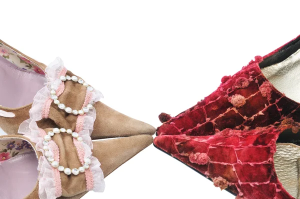 รองเท้าผู้หญิงสองคู่ — ภาพถ่ายสต็อก
