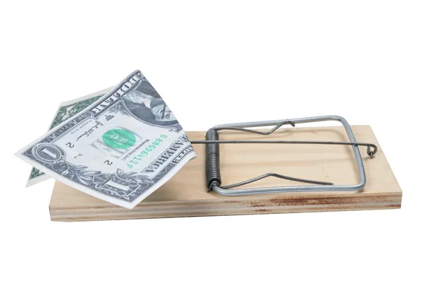 stock image Dollar in mouse trap