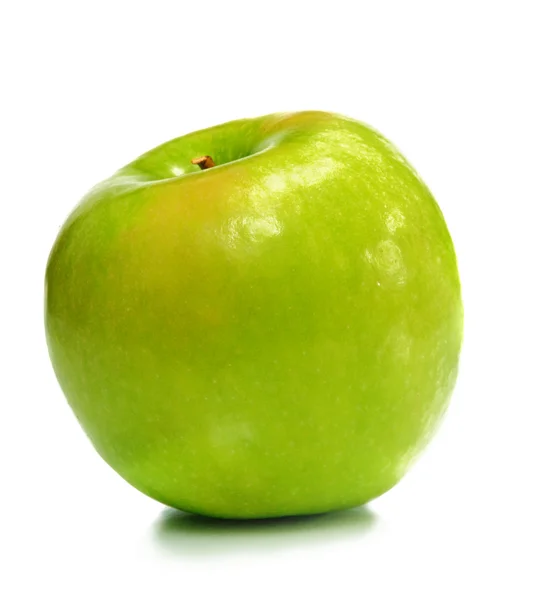Jedno zielone jabłko dojrzałe — Zdjęcie stockowe