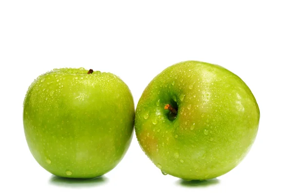 2 つのおいしい青リンゴ — ストック写真