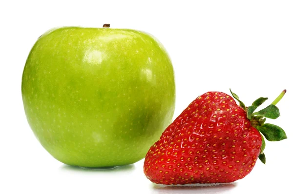 Strawberry with apple — Stock Photo, Image