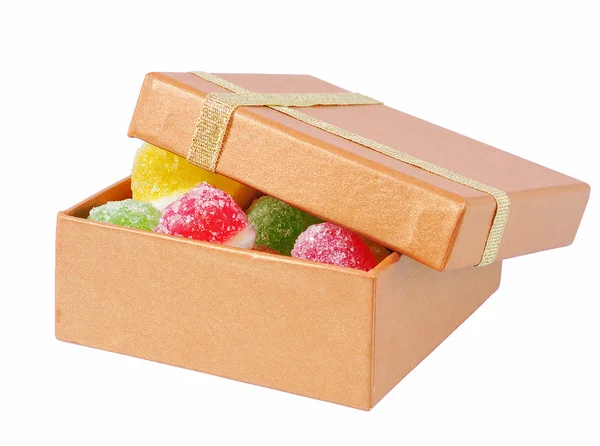 Fruit candy in box — Stock Photo, Image