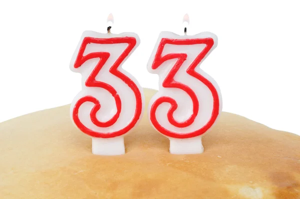 Two candle in slapjack — Stock Photo, Image