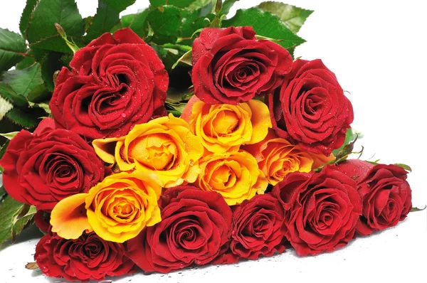 Big bouquet roses — Stock Photo, Image