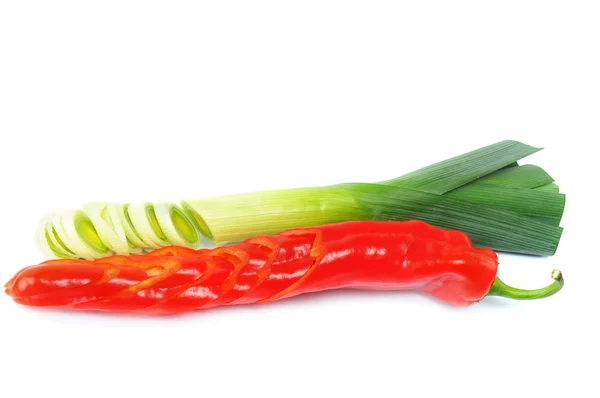 Paprika mit Zwiebeln — Stockfoto