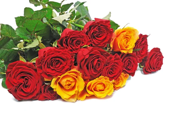 Big nice bouquet roses — Stock Photo, Image