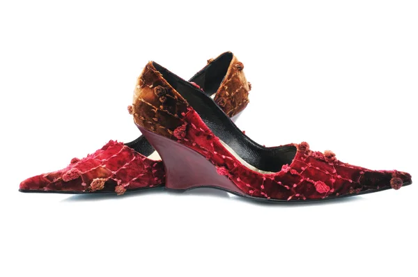 Червоний гламур взуття — стокове фото