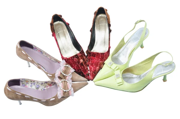 Dos pares de zapatos de las muchachas — Stockfoto