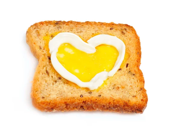 Ein Toast mit Herz — Stockfoto