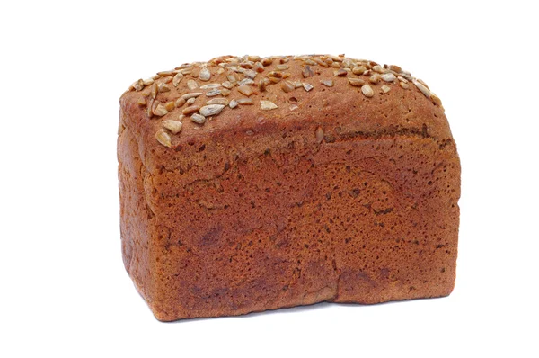 Rolo longo Ruddy de pão com sementes de girassol — Fotografia de Stock