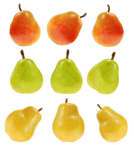 Färska färgglada päron — Stockfoto