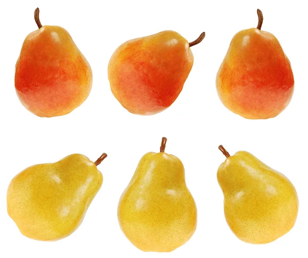 Röda och gula päron — Stockfoto
