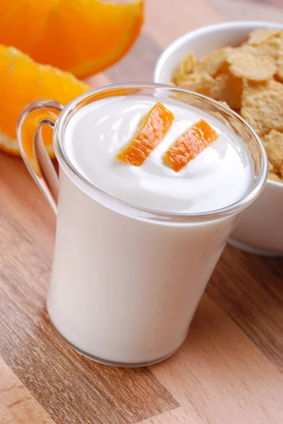 stock image Orange yogurt