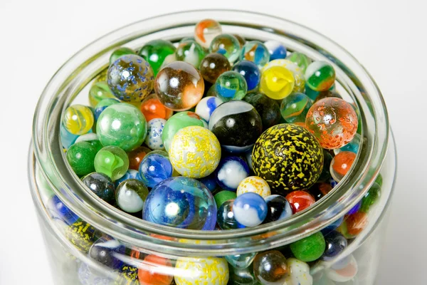 stock image Jar of Marbles