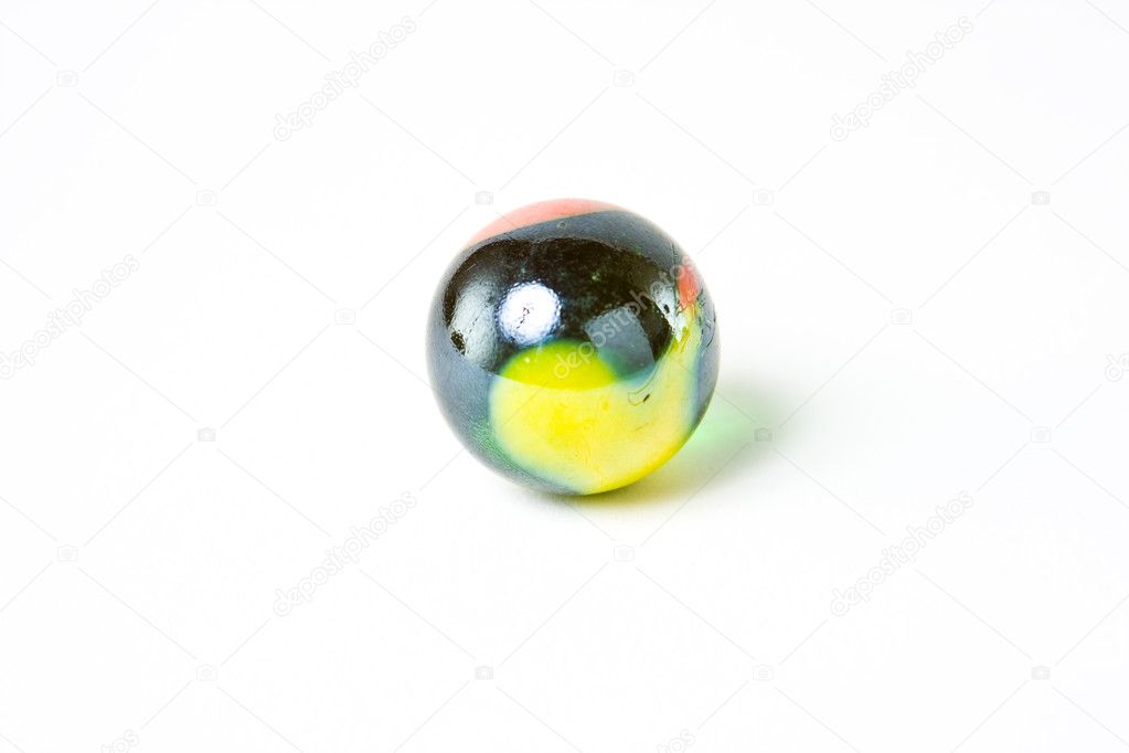 Wonderful multicolored glass marble
