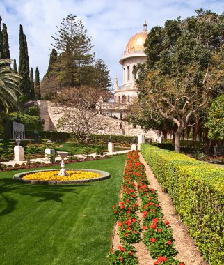 haifa İsrail Bahai Tapınağı dome