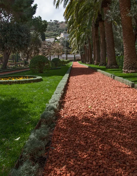 Fragment berühmter Bahai-Gärten in Haifa, Israel — Stockfoto