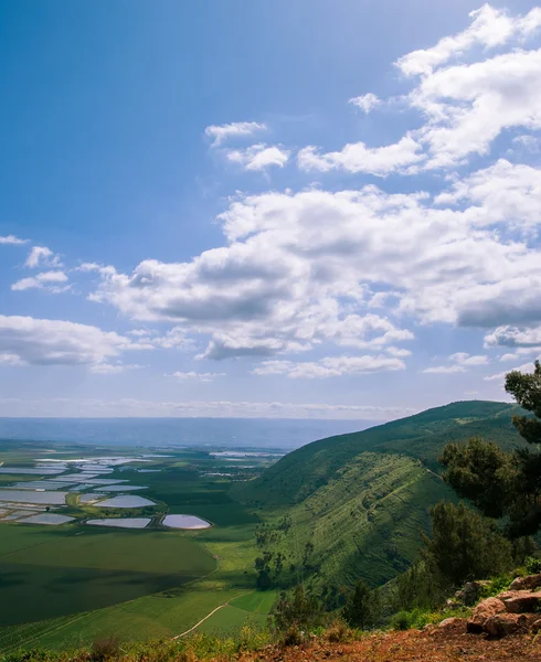 Vista del Monte Gilboa desde la cima, Israel — Foto de Stock