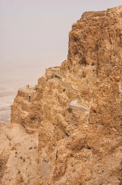 Masada bjerg i tågen - Stock-foto