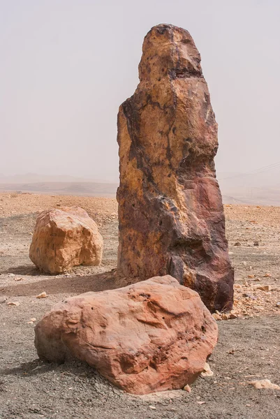 stock image Stones in the Crater Mizpe Ramon - Negev desert