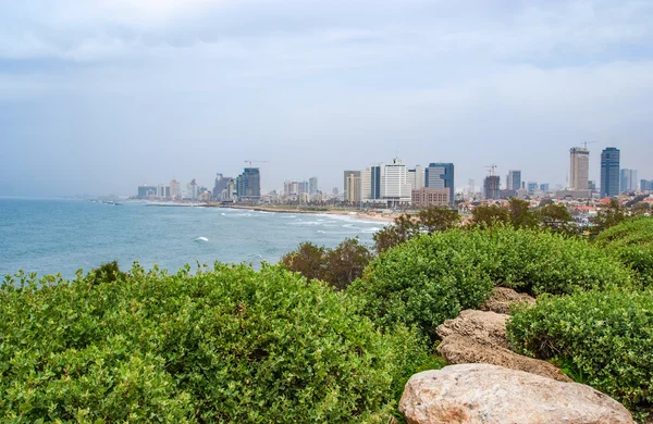 Panorama da praia de Tel-Aviv. Jaffa. Israel . — Fotografia de Stock