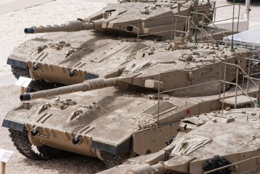 Israeli Merkava tank in Latrun Armored Corps museum clipart