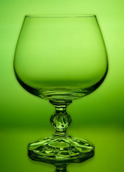 Abstract green wineglass and background — Stock Photo, Image