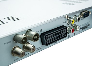 Composite and Component connections on back of device clipart