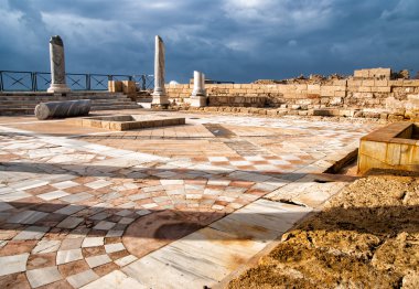 Caesarea park of ruins, Israel clipart