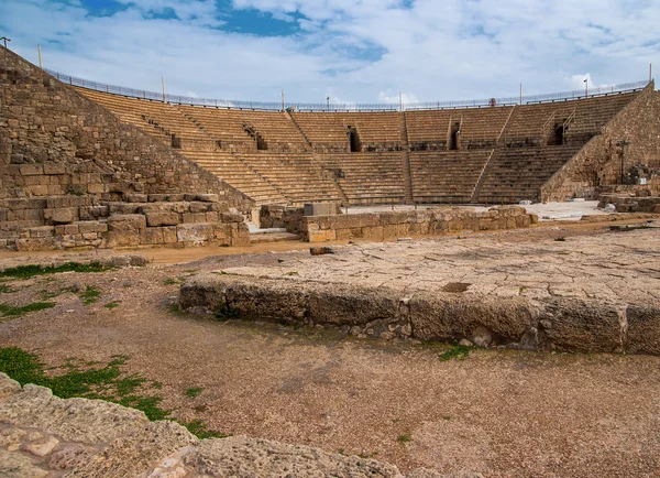 Teatr starożytnej Cezarei w północnym Izraelu — Zdjęcie stockowe